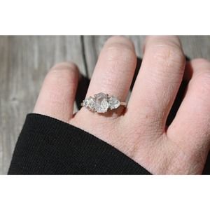 alternative raw diamond engagement ring raw crystal size 4 5 6 7 8 8 9 1…